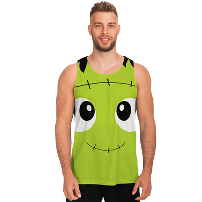 Cute Frankenstein Face Print Men's Tank Top