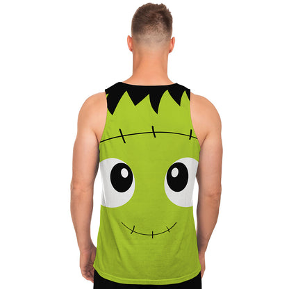 Cute Frankenstein Face Print Men's Tank Top