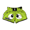 Cute Frankenstein Face Print Muay Thai Boxing Shorts