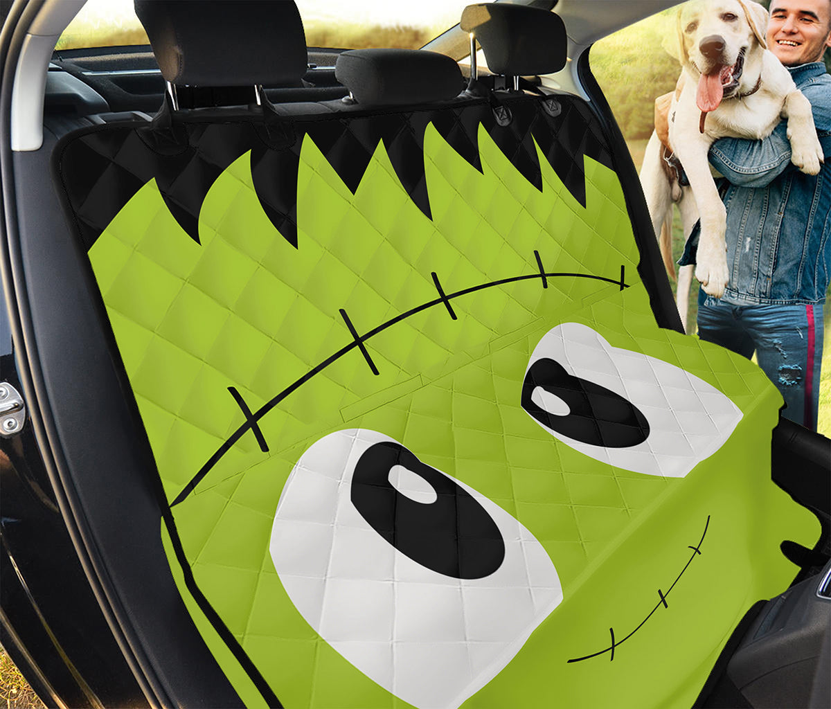 Cute Frankenstein Face Print Pet Car Back Seat Cover