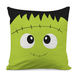 Cute Frankenstein Face Print Pillow Cover