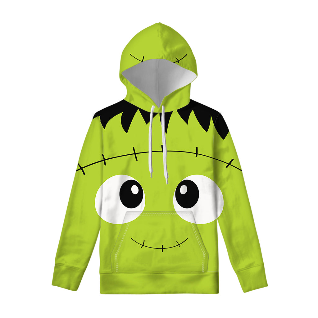 Cute Frankenstein Face Print Pullover Hoodie