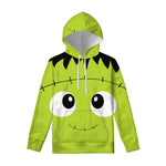 Cute Frankenstein Face Print Pullover Hoodie