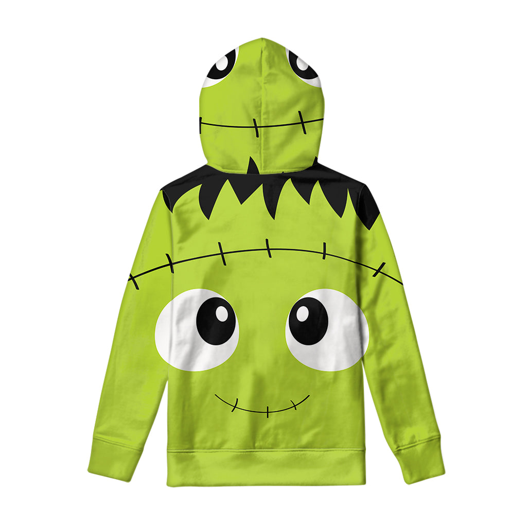 Cute Frankenstein Face Print Pullover Hoodie