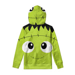 Cute Frankenstein Face Print Pullover Hoodie