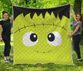 Cute Frankenstein Face Print Quilt
