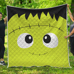 Cute Frankenstein Face Print Quilt