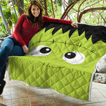Cute Frankenstein Face Print Quilt