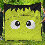 Cute Frankenstein Face Print Quilt