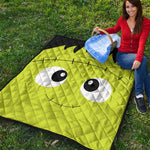 Cute Frankenstein Face Print Quilt