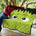 Cute Frankenstein Face Print Quilt