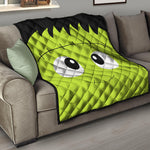 Cute Frankenstein Face Print Quilt