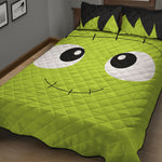 Cute Frankenstein Face Print Quilt Bed Set
