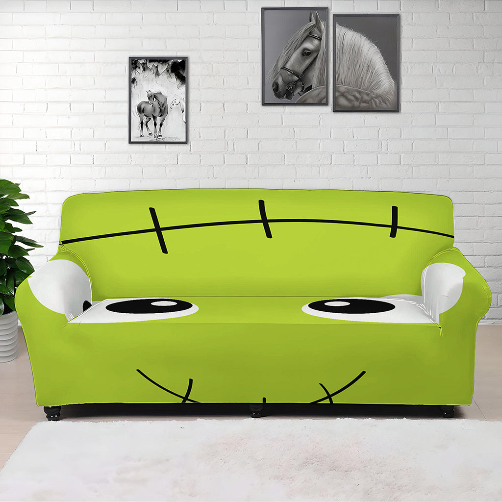Cute Frankenstein Face Print Sofa Cover