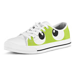 Cute Frankenstein Face Print White Low Top Shoes