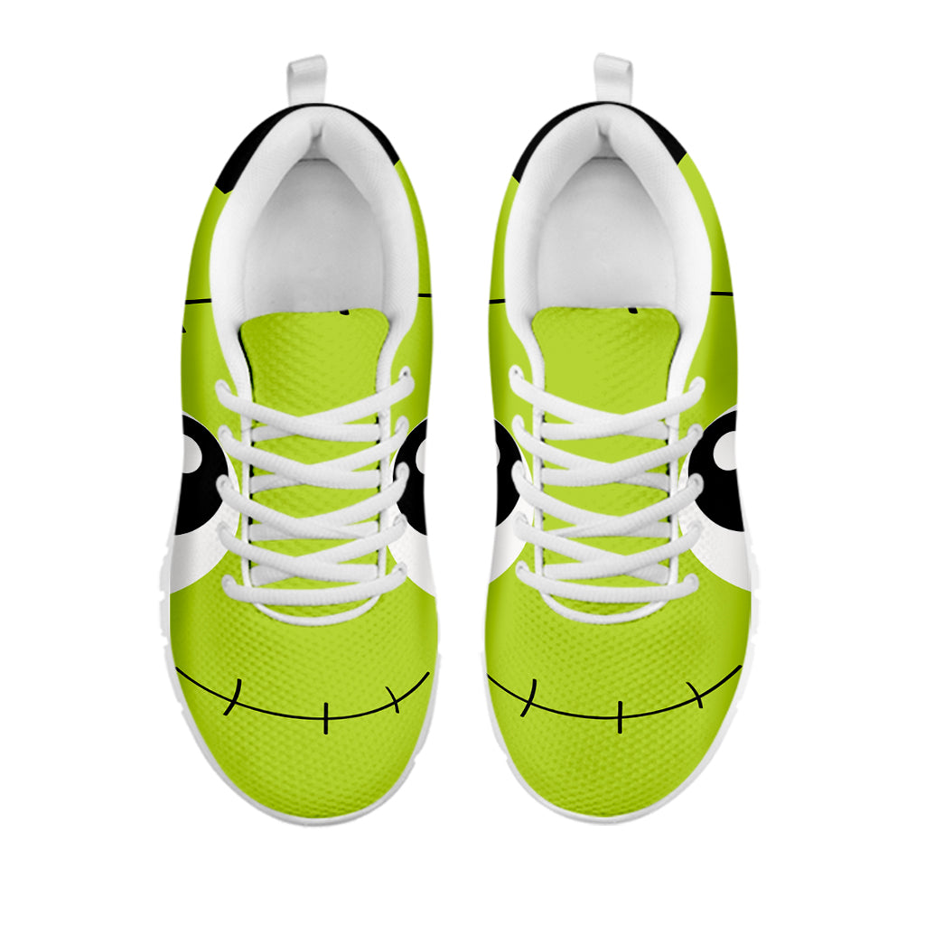 Cute Frankenstein Face Print White Sneakers