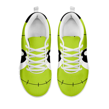 Cute Frankenstein Face Print White Sneakers