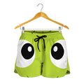 Cute Frankenstein Face Print Women's Shorts