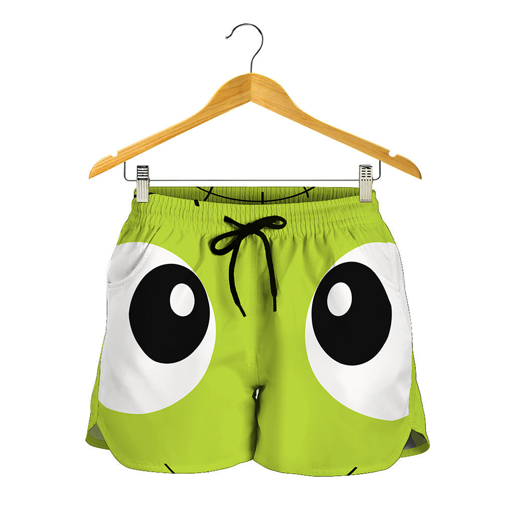 Cute Frankenstein Face Print Women's Shorts