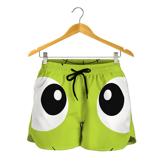 Cute Frankenstein Face Print Women's Shorts