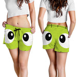 Cute Frankenstein Face Print Women's Shorts