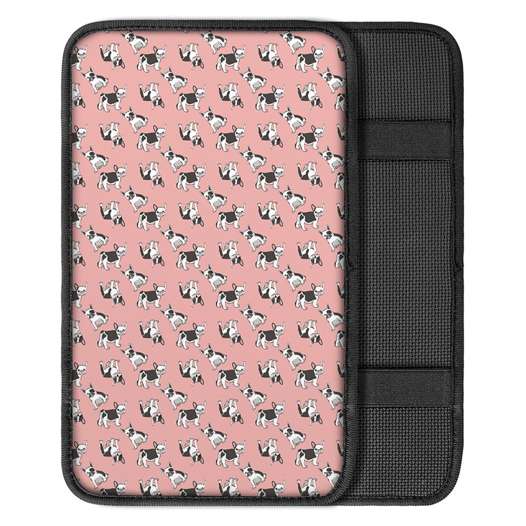 Cute French Bulldog Puppy Pattern Print Car Center Console Cover