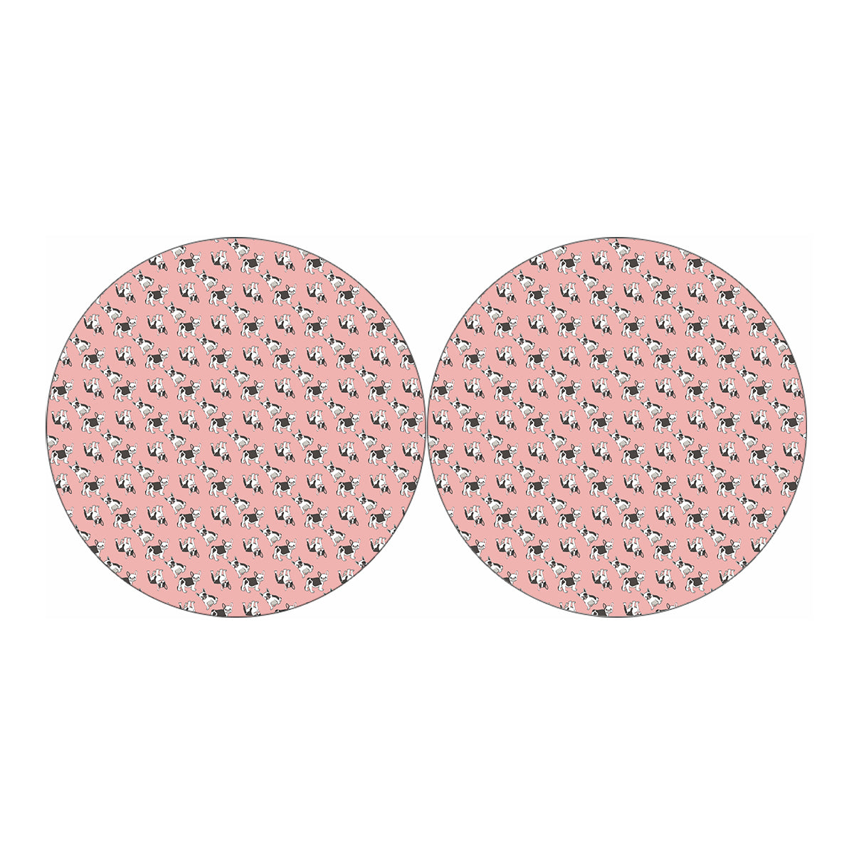 Cute French Bulldog Puppy Pattern Print Car Coasters