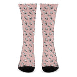 Cute French Bulldog Puppy Pattern Print Crew Socks