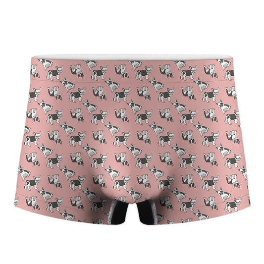 Cute French Bulldog Puppy Pattern Print Men's Boxer Briefs