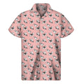 Cute French Bulldog Puppy Pattern Print Men's Short Sleeve Shirt