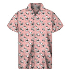 Cute French Bulldog Puppy Pattern Print Men's Short Sleeve Shirt