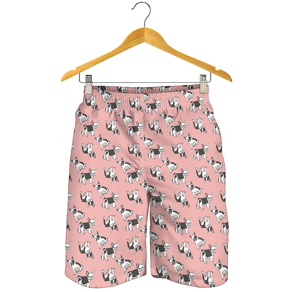 Cute French Bulldog Puppy Pattern Print Men's Shorts