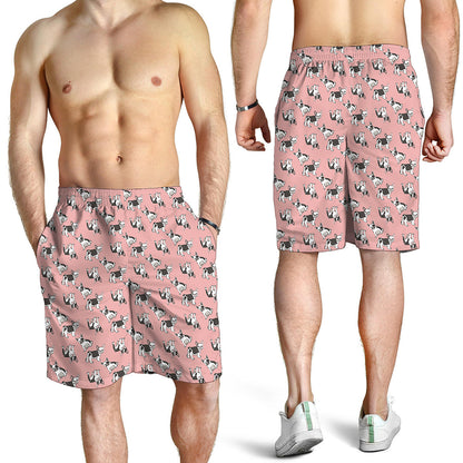 Cute French Bulldog Puppy Pattern Print Men's Shorts