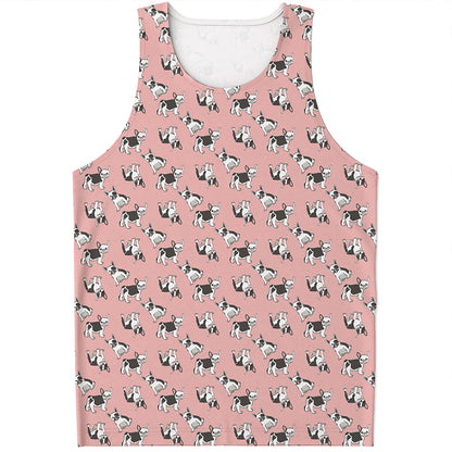 Cute French Bulldog Puppy Pattern Print Men's Tank Top