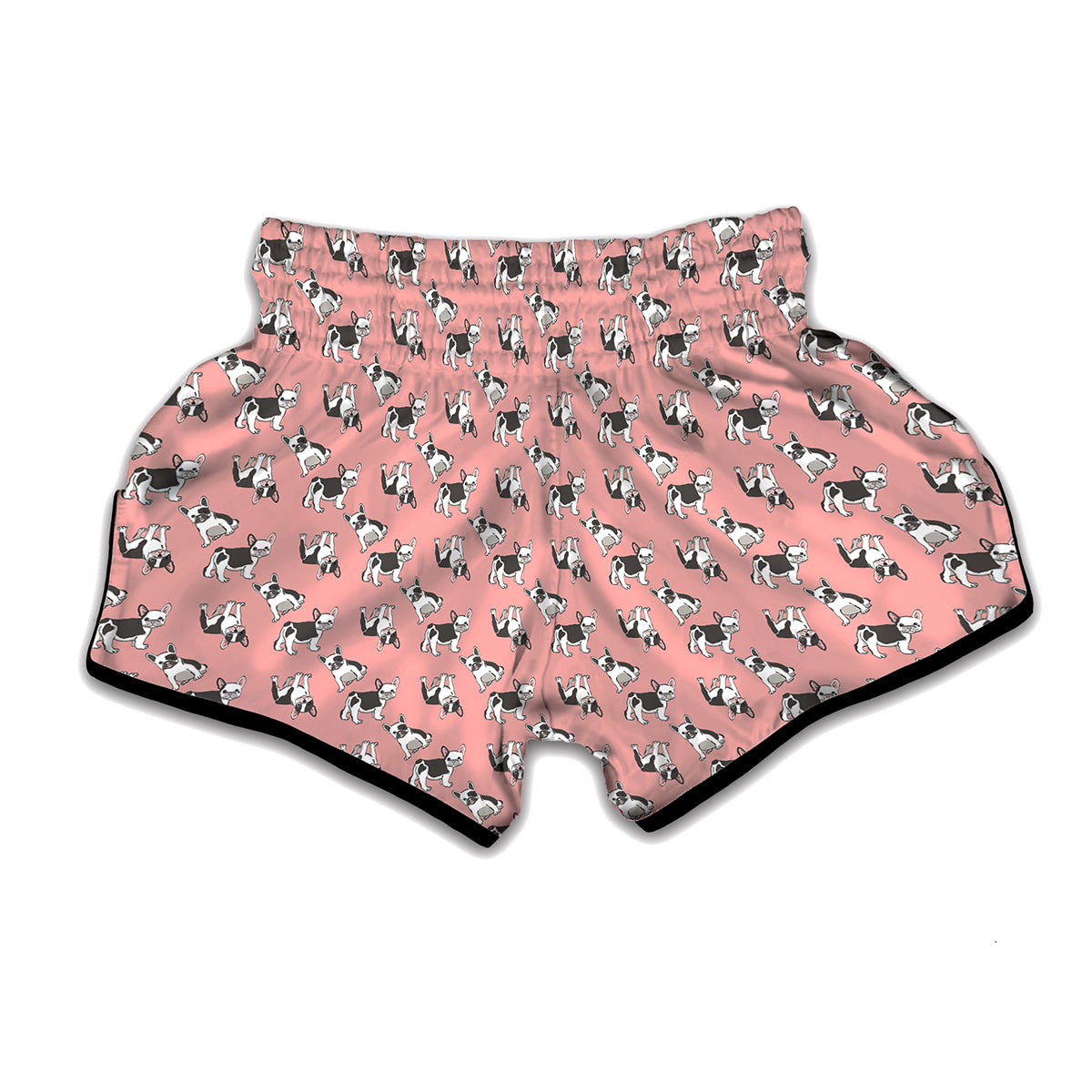 Cute French Bulldog Puppy Pattern Print Muay Thai Boxing Shorts