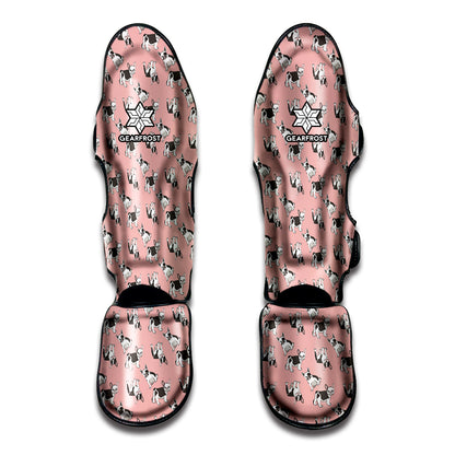 Cute French Bulldog Puppy Pattern Print Muay Thai Shin Guard