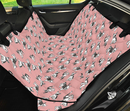 Cute French Bulldog Puppy Pattern Print Pet Car Back Seat Cover