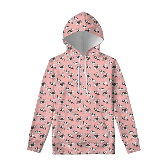Cute French Bulldog Puppy Pattern Print Pullover Hoodie