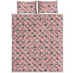 Cute French Bulldog Puppy Pattern Print Quilt Bed Set