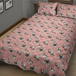 Cute French Bulldog Puppy Pattern Print Quilt Bed Set