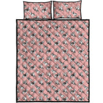 Cute French Bulldog Puppy Pattern Print Quilt Bed Set