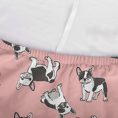 Cute French Bulldog Puppy Pattern Print Sofa Cover