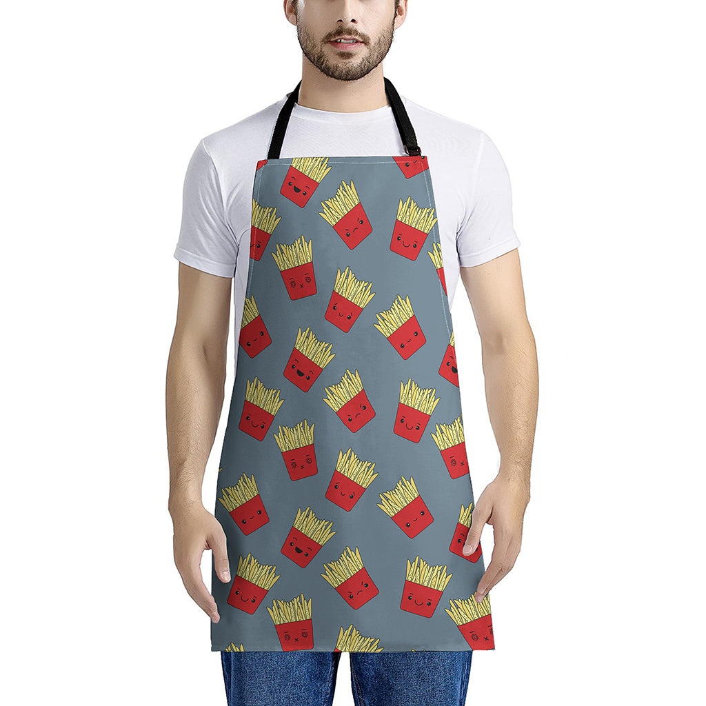 Cute French Fries Pattern Print Apron