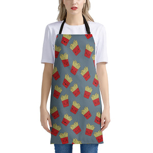 Cute French Fries Pattern Print Apron