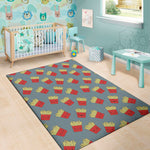 Cute French Fries Pattern Print Area Rug