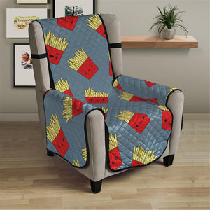 Cute French Fries Pattern Print Armchair Protector