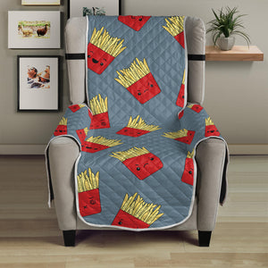 Cute French Fries Pattern Print Armchair Protector