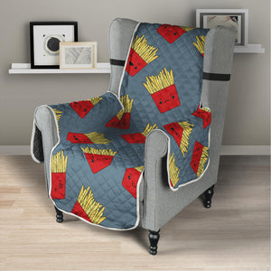 Cute French Fries Pattern Print Armchair Protector