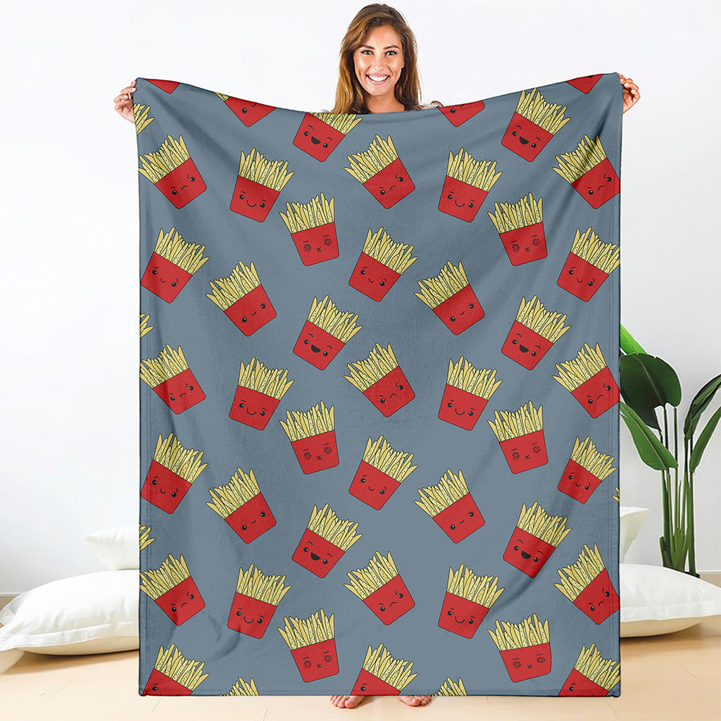 Cute French Fries Pattern Print Blanket