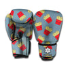 Cute French Fries Pattern Print Boxing Gloves